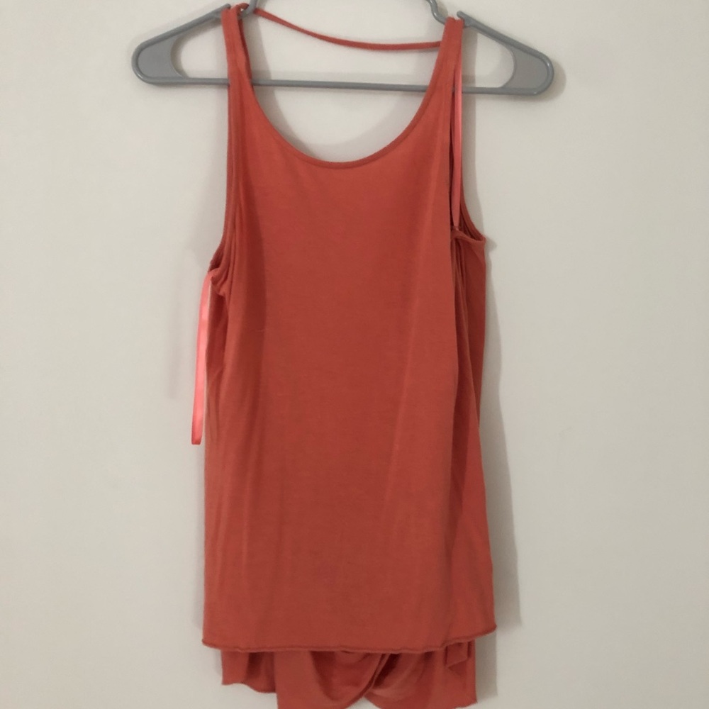 Coral low back tank